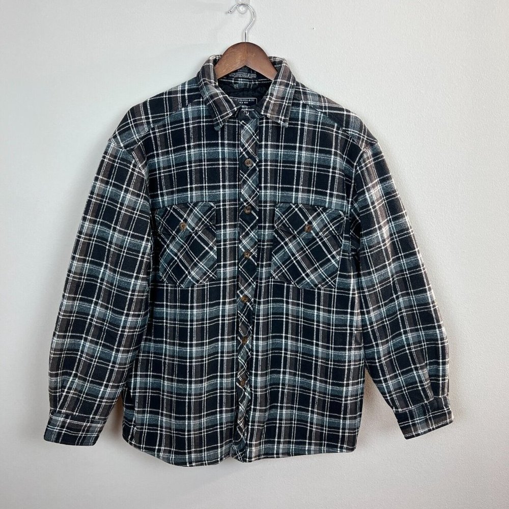 Levi's Levi Strauss Flannel Shacket M Mens Plaid Lined Shirt Jacket Button Up